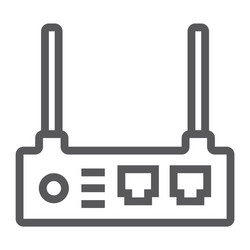 router line icon internet and connection wifi vector image
