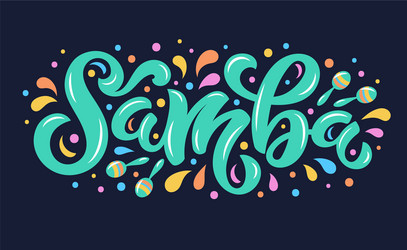 Samba word Royalty Free Vector Image - VectorStock