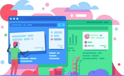 Web Development Workflow vector image