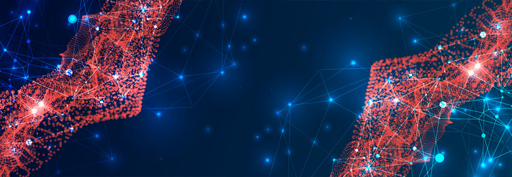 abstract plexus background glowing particles vector image