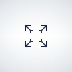 expand arrows icon for user interface and zoom vector image