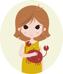 zodiac signs cancer Vector Image