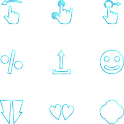 emoji upload percentage hands pointer arrows vector image