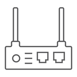 router thin line icon internet and connection vector image