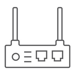 router thin line icon internet and connection vector