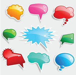 Abstract christmas tree with speech bubbles Vector Image