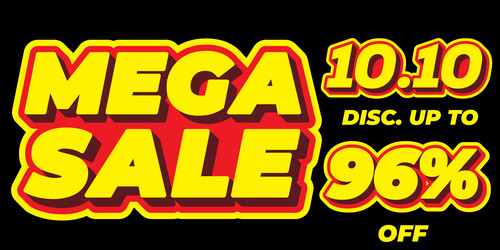 96 percent mega sale 1010 celebration discount 3d vector