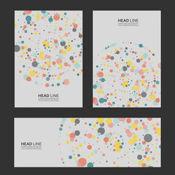 Frame design minimalistic line with dots vector