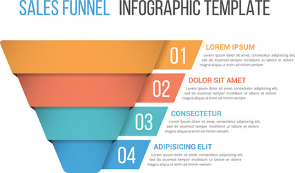 Funnel diagram template vector