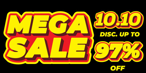 97 percent mega sale 1010 celebration discount 3d vector