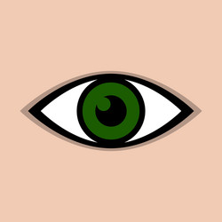 Abstract eye icon green Royalty Free Vector Image