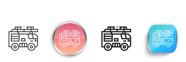 firefighter icon thin linear regular and button vector image