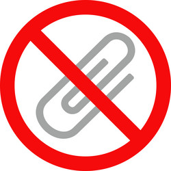 No attachment sign color file vector