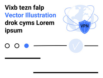 vpn secure connection with global network vector image