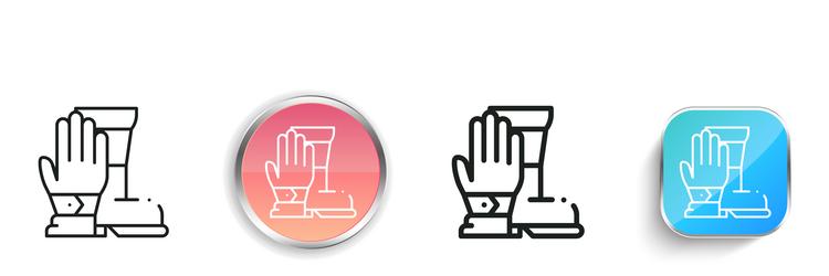 firefighter icon thin linear regular and button vector image