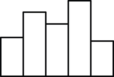 Graph icon in creative design with elements vector