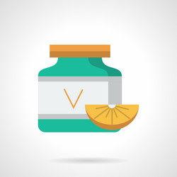 ascorbic acid flat color icon vector