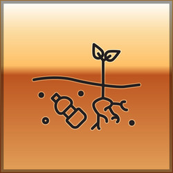 black line the problem pollution planet vector image