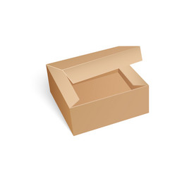 carton box with open top empty package vector image