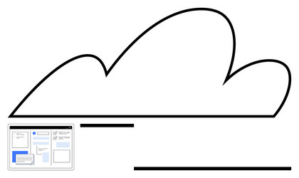 cloud computing interface with minimal data vector image