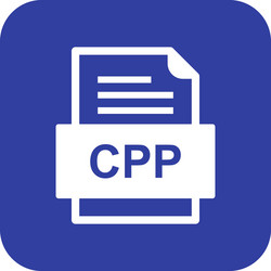 Cpp file document icon vector