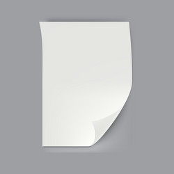 empty a3 a4 or a5 folded paper sheet vector image