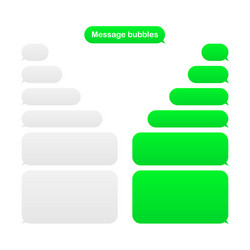 message bubbles design template for messenger vector image