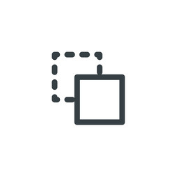 send element to back layers symbol stock isolated vector image
