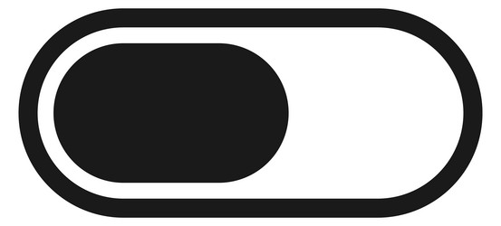 toggle element simple black switch interface vector image