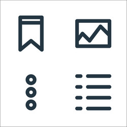 User interface line icons linear set quality vector