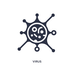 Virus icon on white background simple element vector