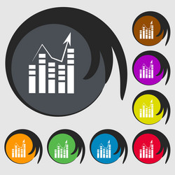 text file icon add document with chart sign vector image