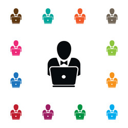 isolated hacker icon notebook element can vector image