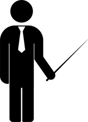 Man standing with a pointer vector