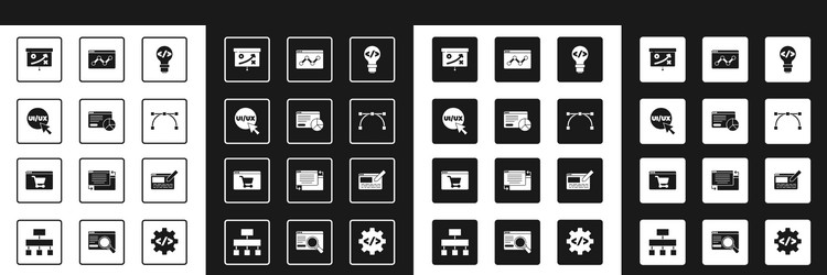 set front end development website statistic ui vector image
