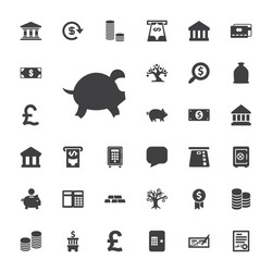 33 banking icons vector