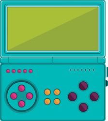 game cube remote control with screen and buttons vector image