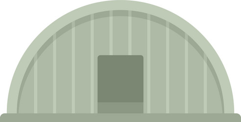 aircraft repair hangar icon flat isolated vector