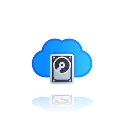 cloud data storage icon vector image