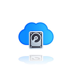 cloud data storage icon vector