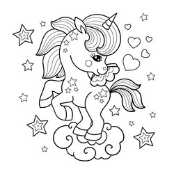 pony coloring book, little pony coloring book for kids, template, vector  illustration, line 25659996 Vector Art at Vecteezy