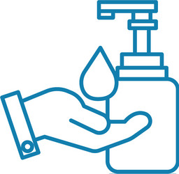 Hand hygiene linear icon concept vector