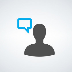 chat bot profile icon male avatar man silhouette vector