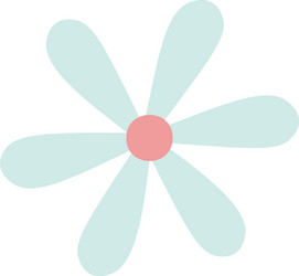 minimalist of a simple flower Vector Image