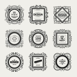 Monogram luxury logo template Royalty Free Vector Image