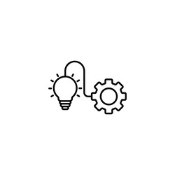 implementation icon set business execute vector image