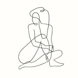 Nude Woman Line Art Vector Images (over 1,500)