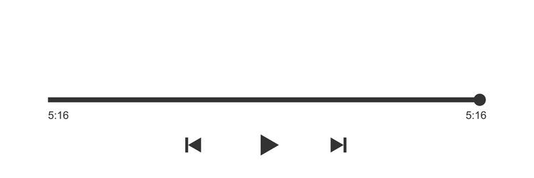 song podcast or video ending media player vector