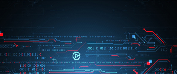 abstract technology concept computer code vector image