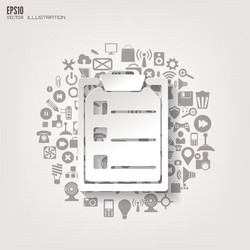 cloud computing background with web icons social vector image